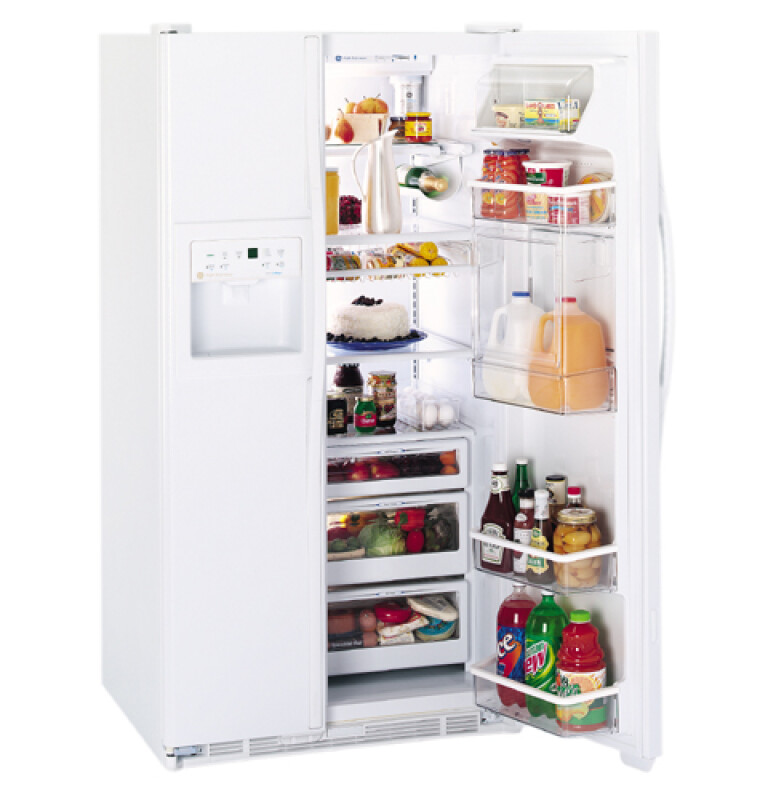 GE Profile Performance™ 28.4 Cu. Ft. Side-by-Side Refrigerator with Refreshment Center, Electronic Monitor and Dispenser with Water by Culligan™ TFX28PBDAA