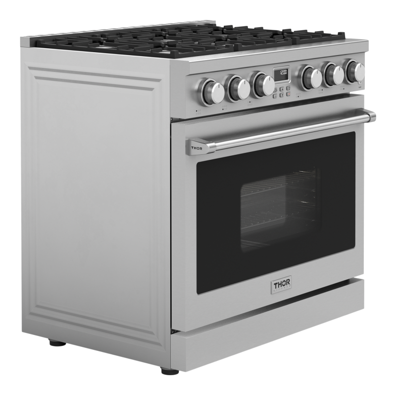 36 Inch Contemporary Professional Liquid Propane Range Thor Kitchen ARG36LP