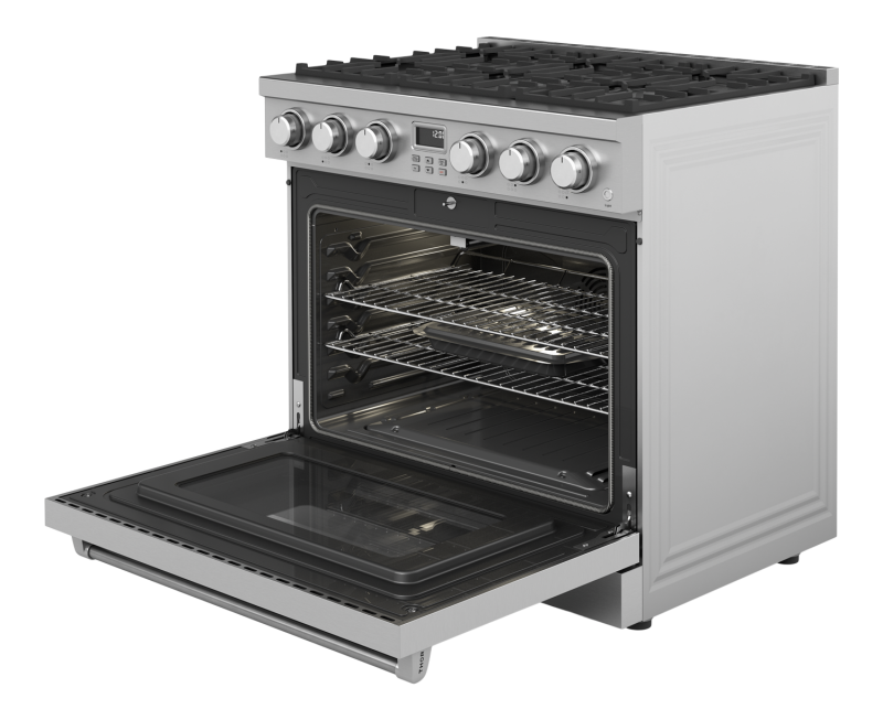 36 Inch Contemporary Professional Liquid Propane Range Thor Kitchen ARG36LP
