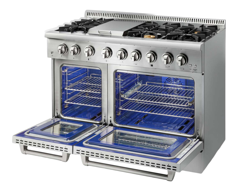 48 Inch Dual Fuel Range In Stainless Steel Professional HRD4803U