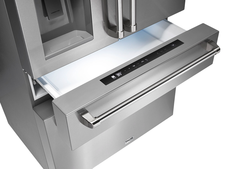 36 Inch Professional French Door Refrigerator With Ice And Water Dispenser TRF3601FD