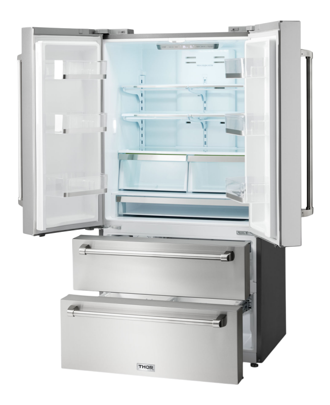 36 Inch Professional French Door Refrigerator With Freezer Drawers TRF3602