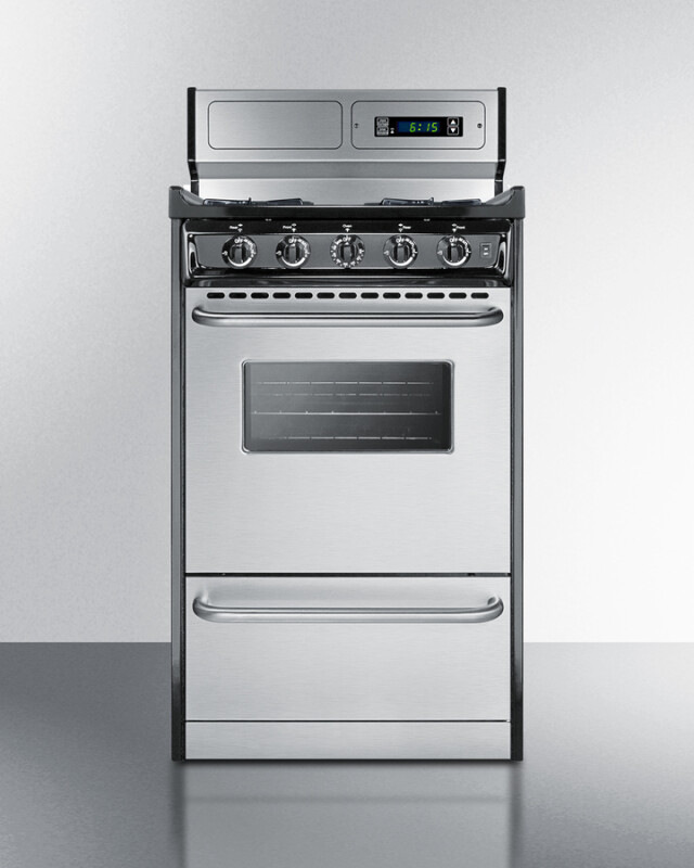 20" Wide Gas Range, Open Burners TNM1307BKW