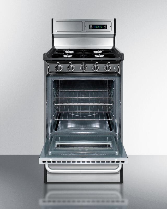 20" Wide Gas Range, Open Burners TNM1307BKW