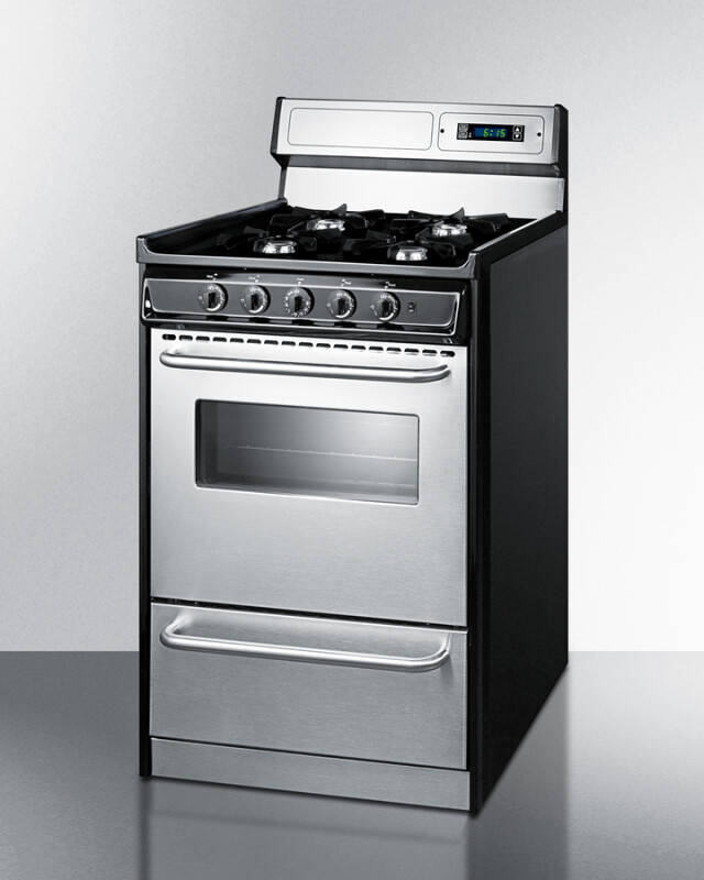 20" Wide Gas Range, Open Burners TNM1307BKW