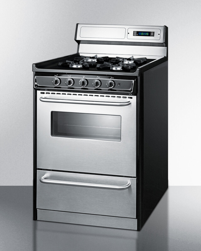 24" Wide Gas Range, Open Burners TNM6307BKW