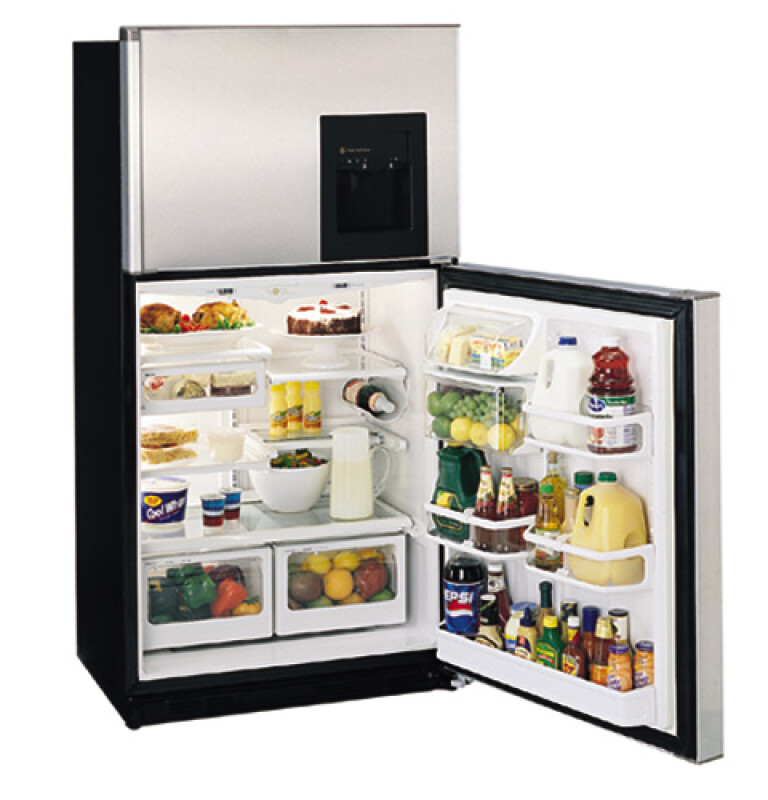 GE Profile Performance™ 21.7 Cu. Ft. CustomStyle™ No-Frost Top-Freezer Refrigerator with Dispenser TNS22BRCLBS
