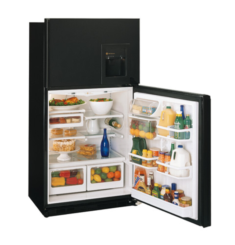 GE Profile Performance™ 21.7 Cu. Ft. Top-Freezer No-Frost "Built-In-Style" Refrigerator with Dispenser TNX22BRCRBB