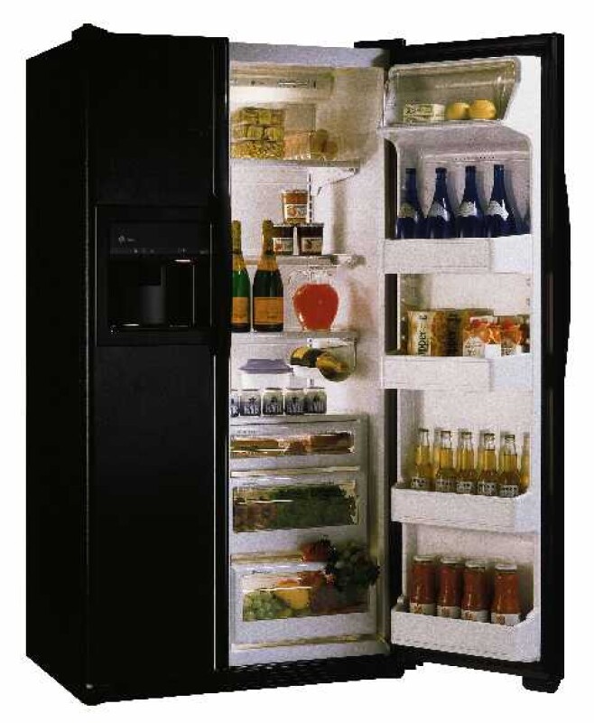 The refrigerator,side by side, depth 60cm, 661liters(freezer 301 liter),energy smart class C,Black Model TPG24PRBBB