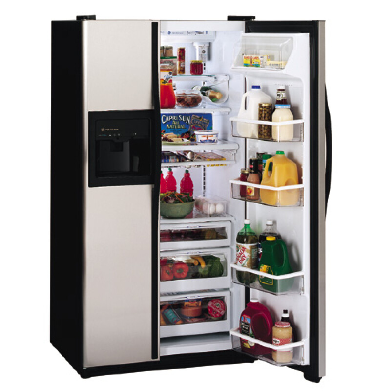 GE Profile Performance™ 23.7 Cu. Ft. CustomStyle™ Side-by-Side Refrigerator with Dispenser and Water By Culligan™ TPS24PPDBS