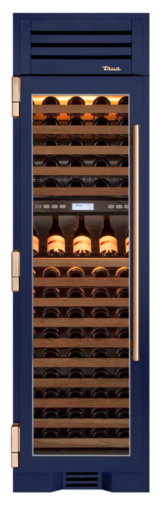 Wine Column, Left Hinged, Cobalt, Copper Hardware TR24DZWLSGA078H03