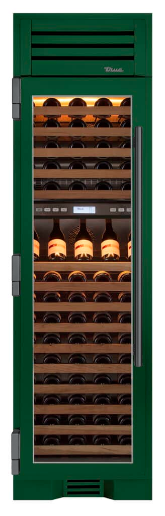 Wine Column, Left Hinged, Emerald, Pewter Hardware TR24DZWLSGA086H05