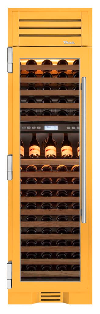 Wine Column, Left Hinged, Saffron, Chrome Hardware TR24DZWLSGA103H02