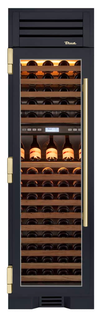 Wine Column, Left Hinged, Juniper, Gold Hardware TR24DZWLSGA104H08