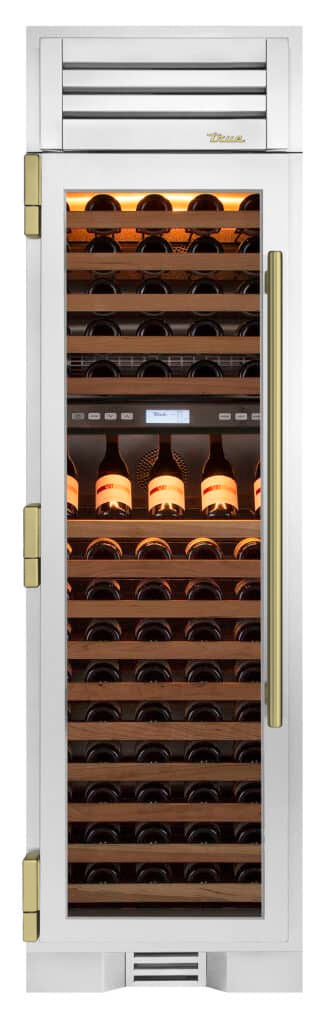 Wine Column, Left Hinged, Color Match, Brass Hardware TR24DZWLSGAXXXH01