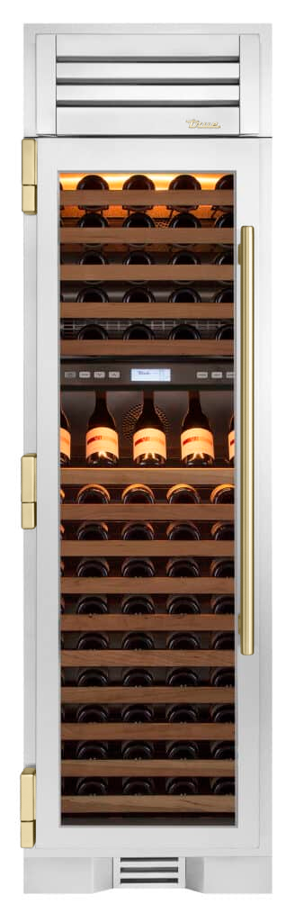 Wine Column, Left Hinged, Color Match, Gold Hardware TR24DZWLSGAXXXH08