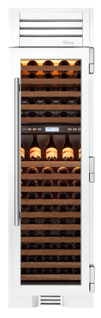 Wine Column, Right Hinged, Matte White, Chrome Hardware TR24DZWRSGA030H02