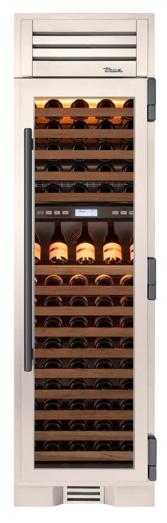 Wine Column, Right Hinged, Antique White, Pewter Hardware TR24DZWRSGA050H05