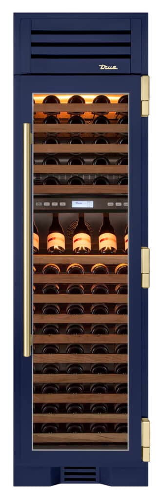 Wine Column, Right Hinged, Cobalt, Gold Hardware TR24DZWRSGA078H08