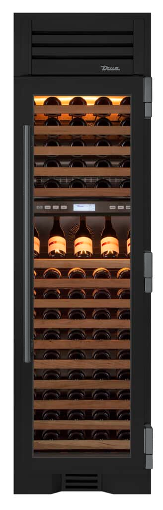 Wine Column, Right Hinged, Ultra Matte Black, Pewter Hardware TR24DZWRSGA085H05