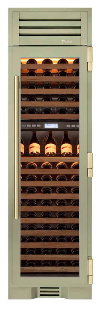 Wine Column, Right Hinged, Sage, Gold Hardware TR24DZWRSGA129H08