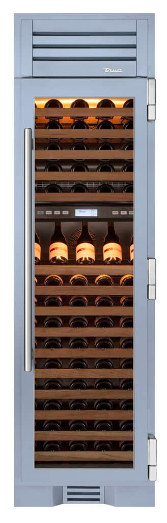 Wine Column, Right Hinged, Bluestone, Chrome Hardware TR24DZWRSGA152H02