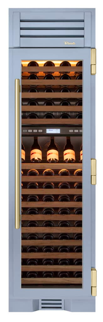Wine Column, Right Hinged, Bluestone, Gold Hardware TR24DZWRSGA152H08