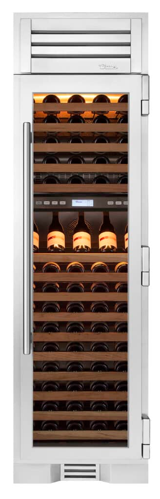 Wine Column, Right Hinged, Color Match, Chrome Hardware TR24DZWRSGAXXXH02