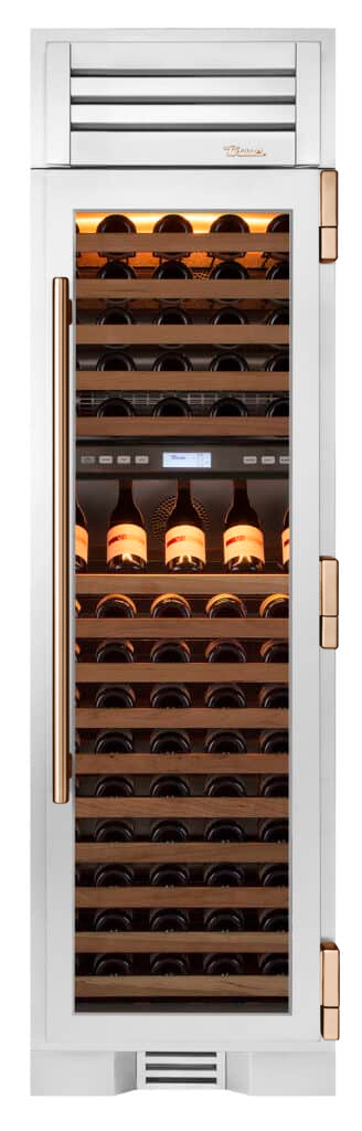Wine Column, Right Hinged, Color Match, Copper Hardware TR24DZWRSGAXXXH03