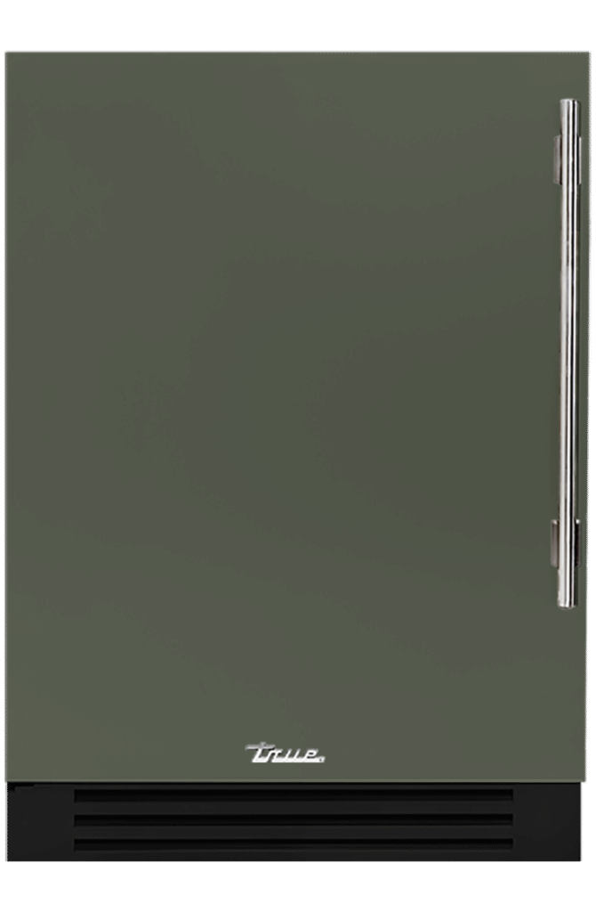 Undercounter Freezer, Left Hinged, Olive, Chrome Hardware TUF24LOPCDSK238H02
