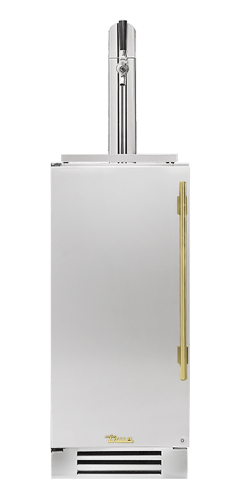 Undercounter Beverage Dispenser, Left Hinged, Color Match, Brass Hardware TUR15BDLOPCDSKXXXH01