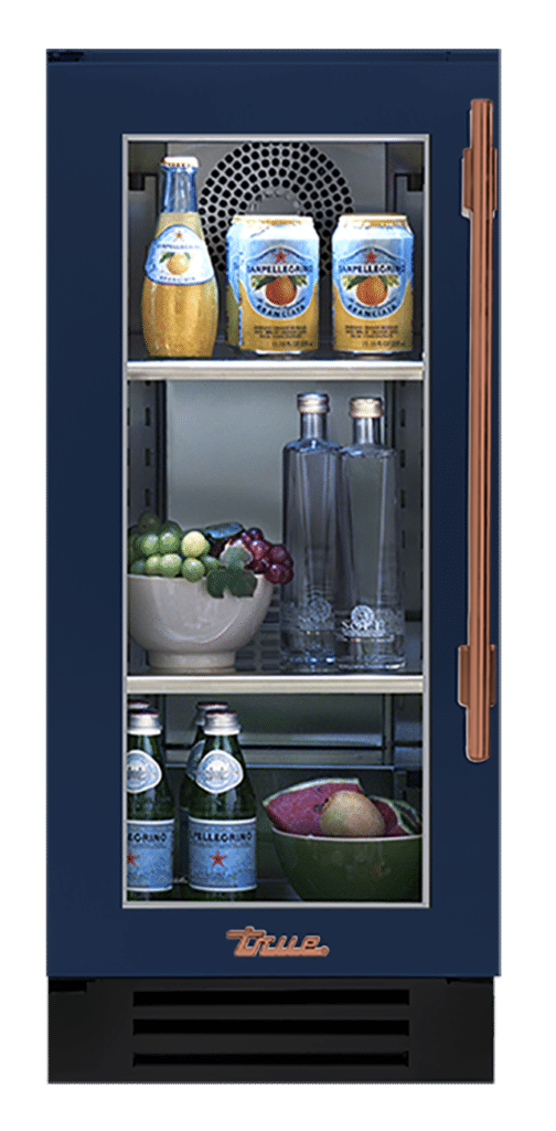 Undercounter Refrigerator, Left Hinged, Cobalt, Copper Hardware TUR15LOGCDSK078H03