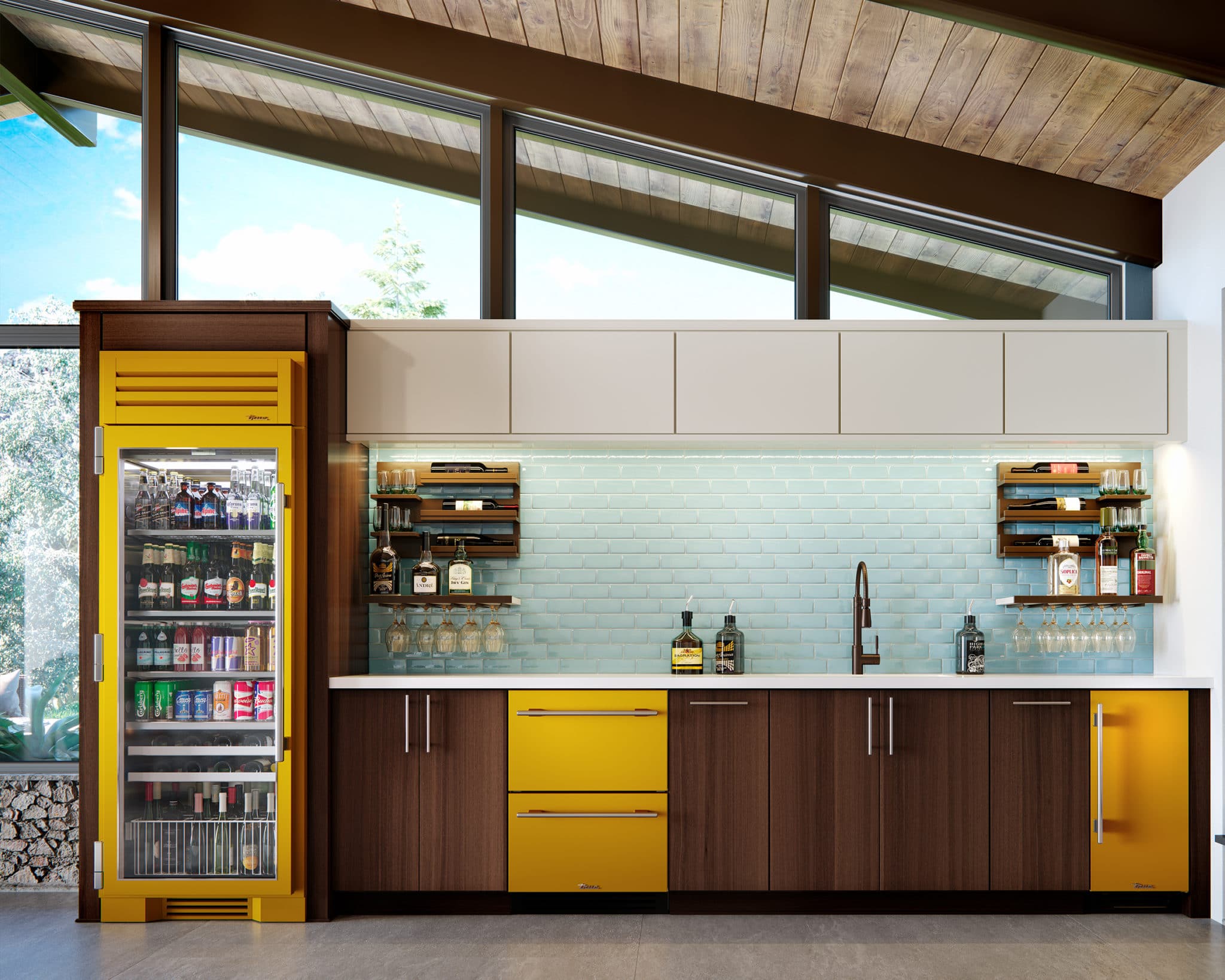 Undercounter Refrigerator, Left Hinged, Ultra Matte Black, Pewter Hardware TUR15LOGCDSK085H05