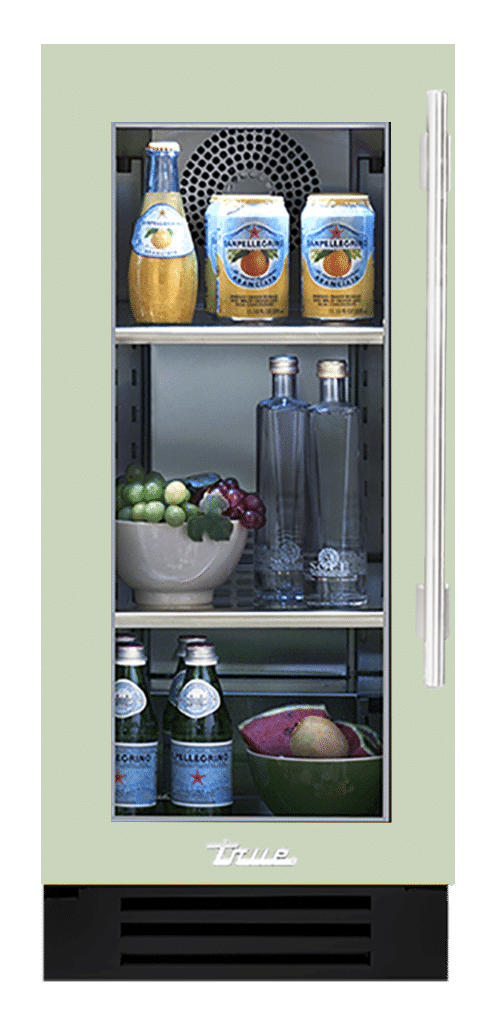 Undercounter Refrigerator, Left Hinged, Sage, Chrome Hardware TUR15LOGCDSK129H02