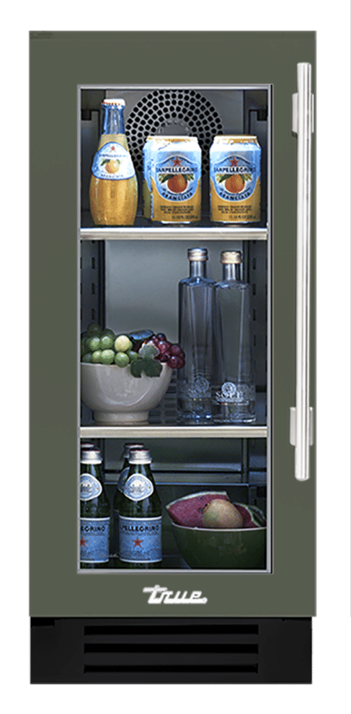 Undercounter Refrigerator, Left Hinged, Olive, Chrome Hardware TUR15LOGCDSK238H02