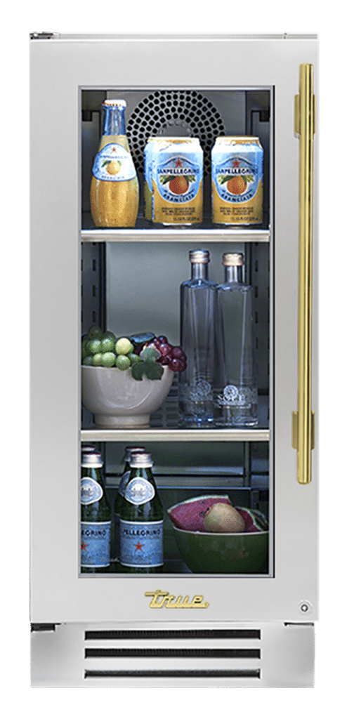 Undercounter Refrigerator, Left Hinged, Color Match, Brass Hardware TUR15LOGCDSKXXXH01