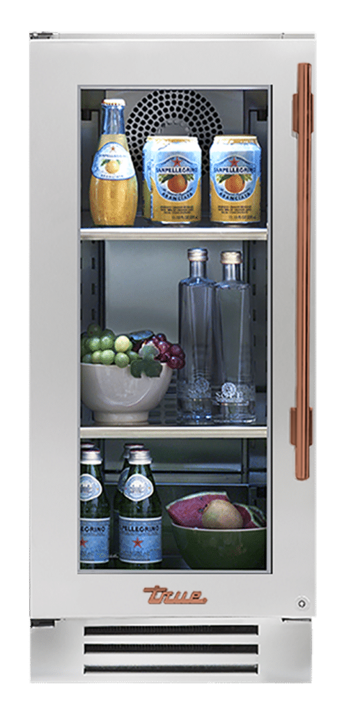 Undercounter Refrigerator, Left Hinged, Copper Hardware TUR15LSGCH03