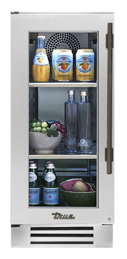 Undercounter Refrigerator, Left Hinged, Pewter Hardware TUR15LSGCH05
