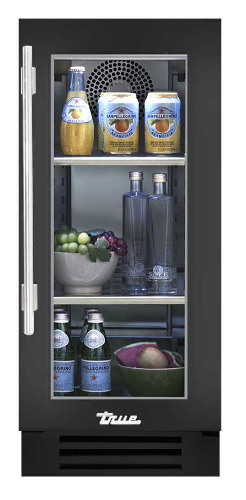 Undercounter Refrigerator, Right Hinged, Gloss Black, Chrome Hardware TUR15ROGCDSK044H02