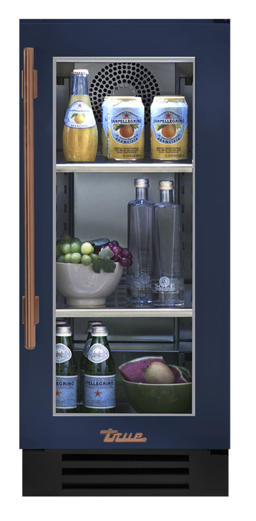 Undercounter Refrigerator, Right Hinged, Cobalt, Copper Hardware TUR15ROGCDSK078H03