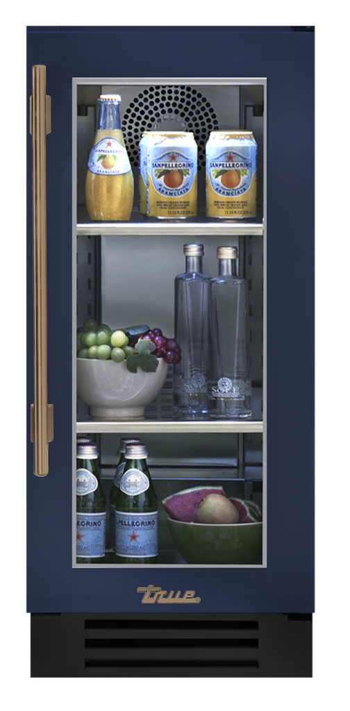 Undercounter Refrigerator, Right Hinged, Cobalt, Gold Hardware TUR15ROGCDSK078H08