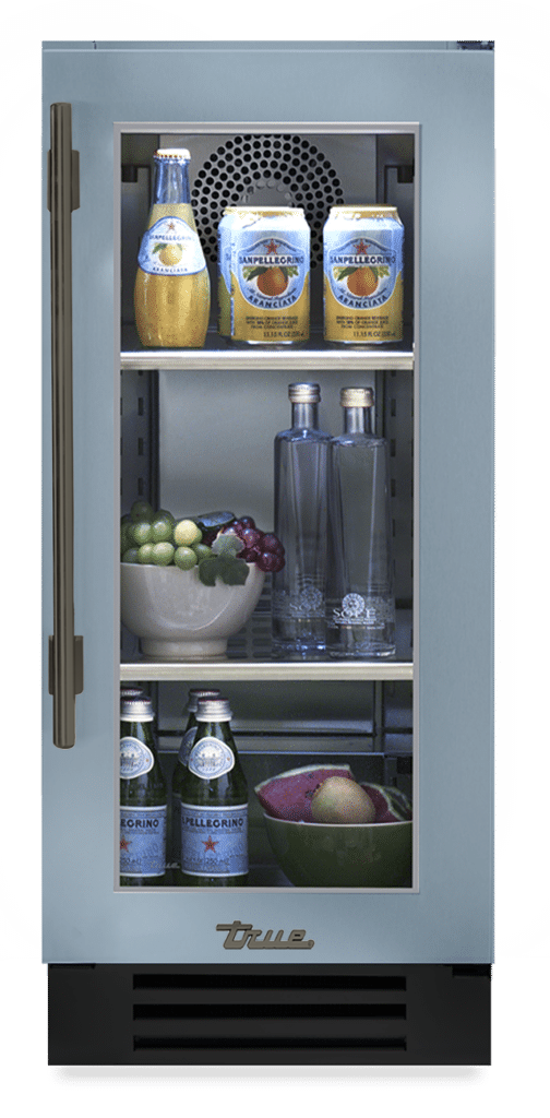 Undercounter Refrigerator, Right Hinged, Bluestone, Pewter Hardware TUR15ROGCDSK152H05