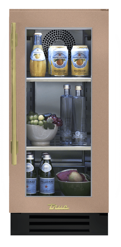 Undercounter Refrigerator, Right Hinged, Champagne, Brass Hardware TUR15ROGCDSK179H01