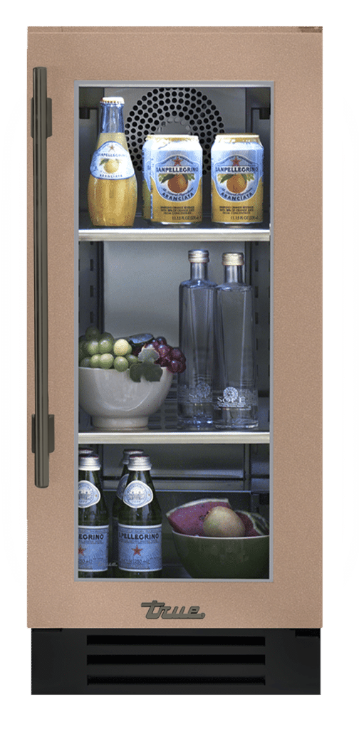 Undercounter Refrigerator, Right Hinged, Champagne, Pewter Hardware TUR15ROGCDSK179H05