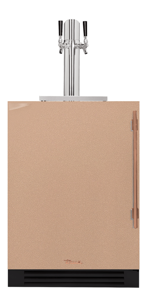 Undercounter Beverage Dispenser, Left Hinged, Champagne, Copper Hardware TUR24DDLOPCDSK179H03