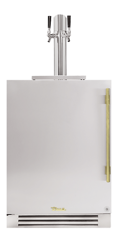 Undercounter Beverage Dispenser, Left Hinged, Color Match, Brass Hardware TUR24DDLOPCDSKXXXH01