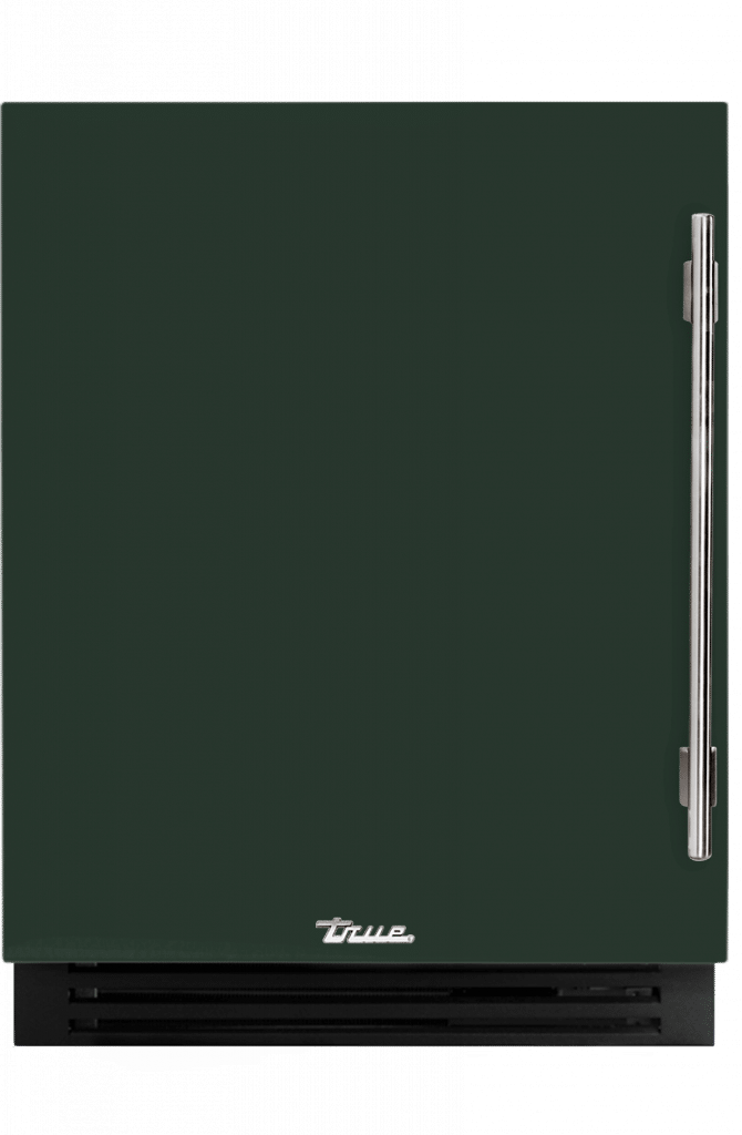 ADA Height Undercounter Refrigerator, Left Hinged, Emerald, Chrome Hardware TURADA24LSA086H02