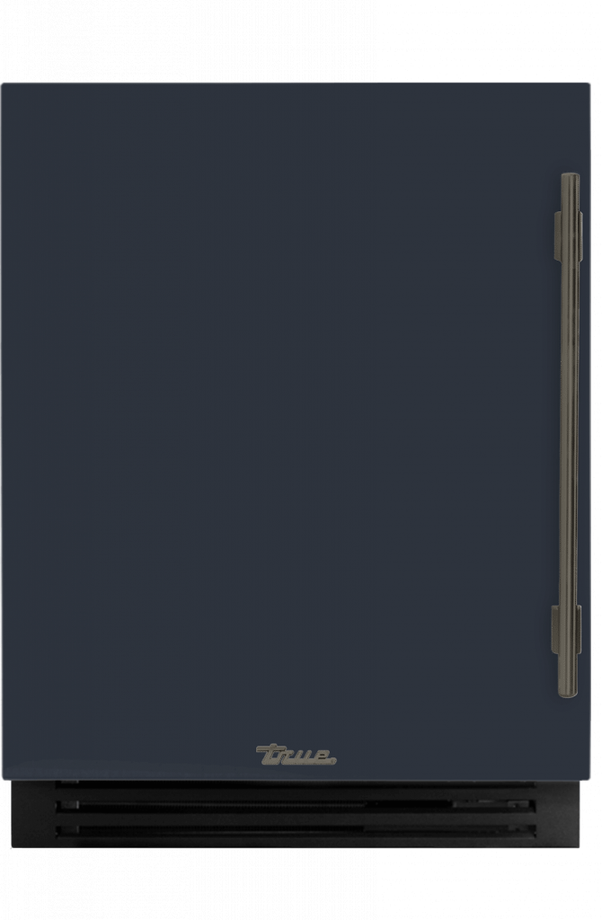 ADA Height Undercounter Refrigerator, Left Hinged, Juniper, Pewter Hardware TURADA24LSA104H05