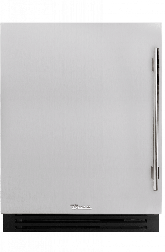 ADA Height Undercounter Refrigerator, Left Hinged, Chrome Hardware TURADA24LSASH02