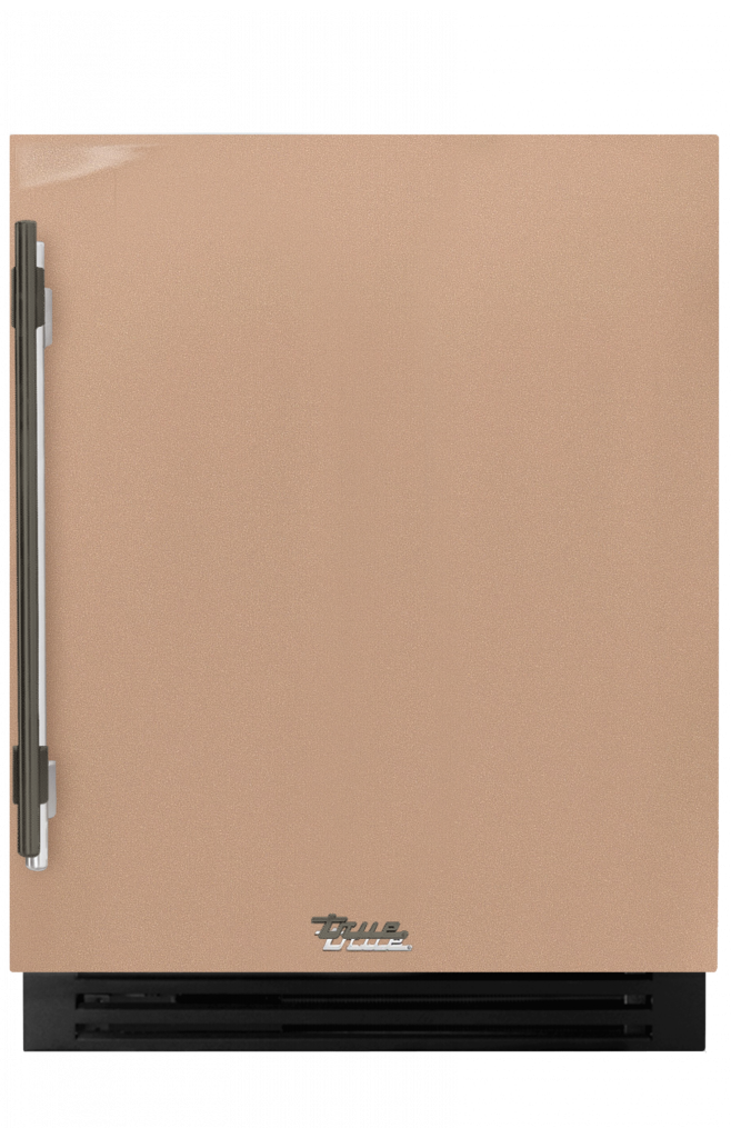 ADA Height Undercounter Refrigerator, Right Hinged, Champagne, Pewter Hardware TURADA24RSA179H05